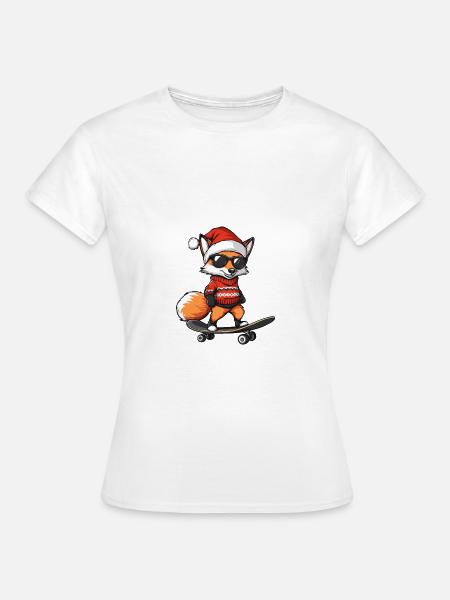 Fuchs Weihnachten Lustig - Frauen T-Shirt - Weiß