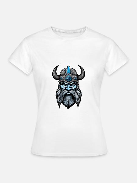 Wikinger Kopf Valhalla Odin - Frauen T-Shirt - Weiß