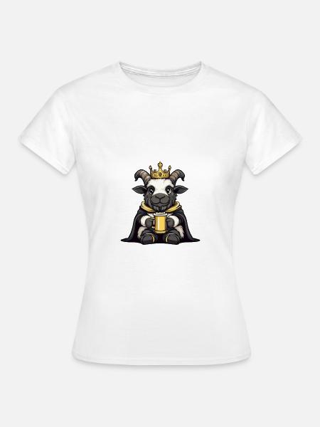 Bergziege Bier Lustig - Frauen T-Shirt - Weiß