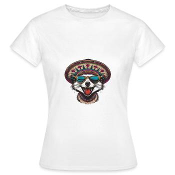 Suricate Drôle Sombrero - T-shirt Femme - blanc - Devant - AI Model Female 172 dark (172cm)