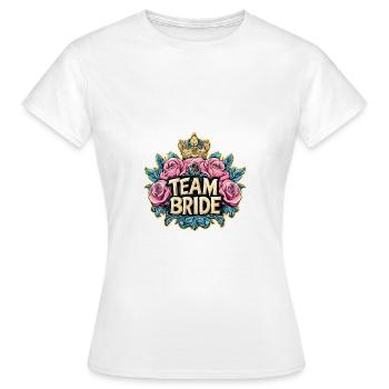 Équipe Mariée Mariage Enterrement de vie de jeune fille - T-shirt Femme - blanc - Devant - AI Model Female 172 dark (172cm)