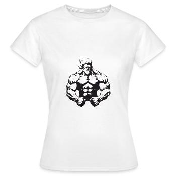 Bodybuilder Fitness - T-shirt Femme - blanc - Devant - AI Model Female 172 dark (172cm)