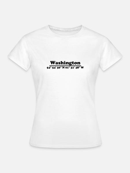 Washington Koordinaten - Frauen T-Shirt - Weiß