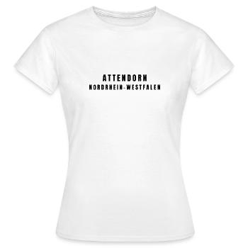 Attendorn, Rhénanie-du-Nord-Westphalie - T-shirt Femme - blanc - Devant - AI Model Female 172 dark (172cm)
