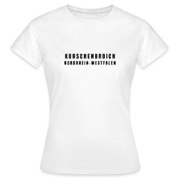 Korschenbroich Nordrhein-Westfalen - Frauen T-Shirt - Weiß - Vorne - AI Model Female 172 dark (172cm)