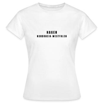 Hagen, North Rhine-Westphalia - Women's T-Shirt - white - Front - AI Model Female 172 dark (172cm)