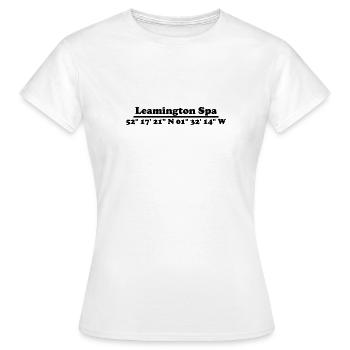 Leamington Spa Koordinaten - Frauen T-Shirt - Weiß - Vorne - AI Model Female 172 dark (172cm)