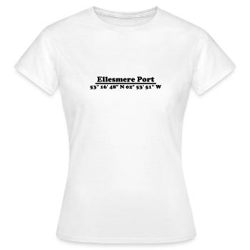 Ellesmere Port Coordinates - Women's T-Shirt - white - Front - AI Model Female 172 dark (172cm)