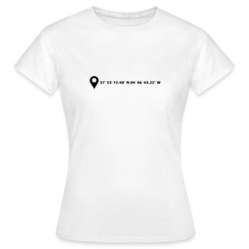 Coordonnées de Córdoba - T-shirt Femme - blanc - Devant - AI Model Female 172 dark (172cm)
