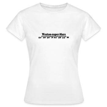 Weston-super-Mare coordinates - Women's T-Shirt - white - Front - AI Model Female 172 dark (172cm)