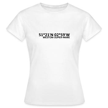 Weston-super-Mare coordinates - Women's T-Shirt - white - Front - AI Model Female 172 dark (172cm)