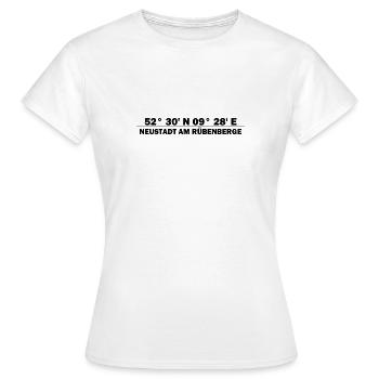 Coordonnées de Neustadt am Rübenberge - T-shirt Femme - blanc - Devant - AI Model Female 172 dark (172cm)