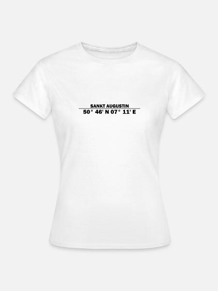 Sankt Augustin Koordinaten - Dame-T-shirt - hvid