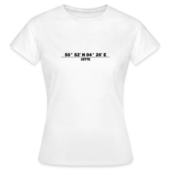 Coordonnées Jette - T-shirt Femme - blanc - Devant - AI Model Female 172 dark (172cm)