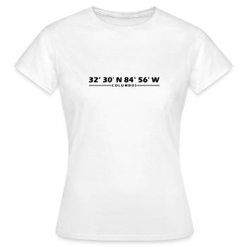 Coordonnées Columbus - T-shirt Femme - blanc - Devant - AI Model Female 172 dark (172cm)