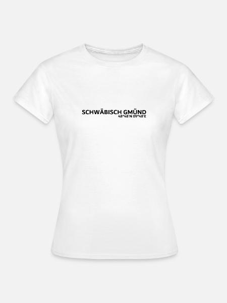 Schwäbisch Gmünd Koordinaten - Frauen T-Shirt - Weiß