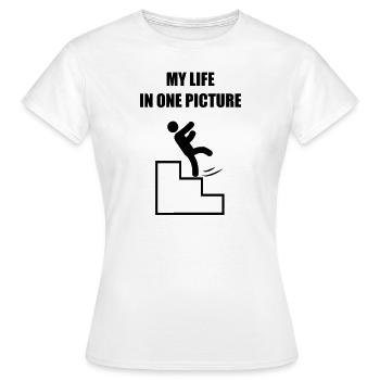 My Life, cadeau malchanceux pessimist malheur - T-shirt Femme - blanc - Devant - AI Model Female 172 dark (172cm)