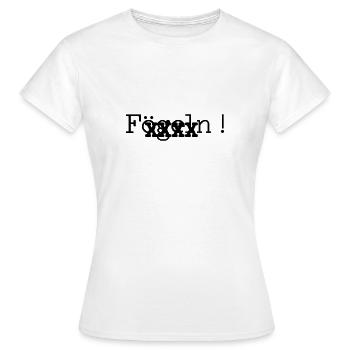 Fxxxxn - Frauen T-Shirt - Weiß - Vorne - AI Model Female 172 dark (172cm)