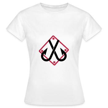 Fischer - Fischerei - Frauen T-Shirt - Weiß - Vorne - AI Model Female 172 dark (172cm)