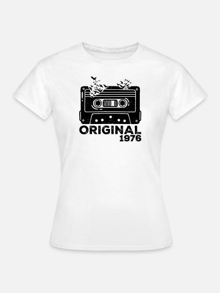 Geburtsjahr 1976 Kassette 1976 Geburtstag 1976 - Frauen T-Shirt - Weiß