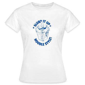 Sirotez vos nouilles - T-shirt Femme - blanc - Devant - AI Model Female 172 dark (172cm)