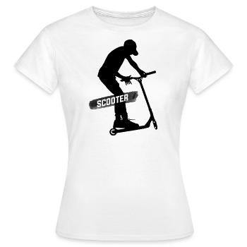 trottinette freestyle - T-shirt Femme - blanc - Devant - AI Model Female 172 dark (172cm)