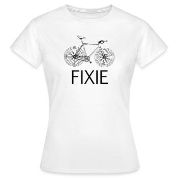 Vélo Fixie - T-shirt Femme - blanc - Devant - AI Model Female 172 dark (172cm)