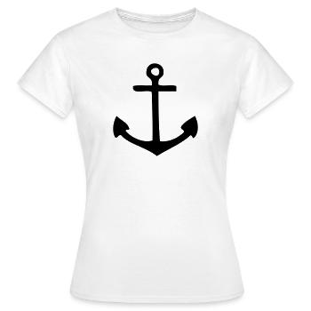 Ancre - T-shirt Femme - blanc - Devant - AI Model Female 172 dark (172cm)