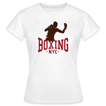 Boxe NYC - T-shirt Femme - blanc - Devant - AI Model Female 172 dark (172cm)