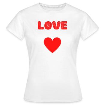 Liebe - Frauen T-Shirt - Weiß - Vorne - AI Model Female 172 dark (172cm)