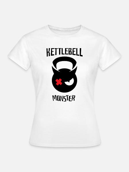 Kettlebell Monster 002 - Frauen T-Shirt - Weiß