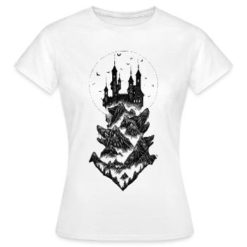 Château de Dracula - noir - T-shirt Femme - blanc - Devant - AI Model Female 172 dark (172cm)