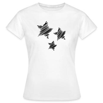 ETOILE. ETOILES. STAR. ETOILES. FÊTE. ANNIVERSAIRE - T-shirt Femme - blanc - Devant - AI Model Female 172 dark (172cm)