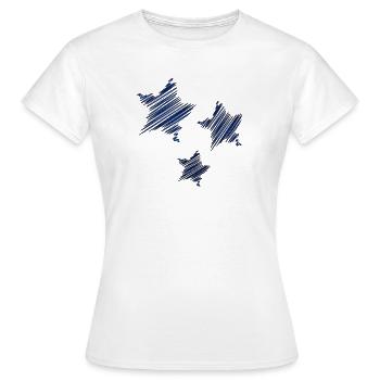 ETOILE. ETOILES. STAR. ETOILES. FÊTE. ANNIVERSAIRE - T-shirt Femme - blanc - Devant - AI Model Female 172 dark (172cm)