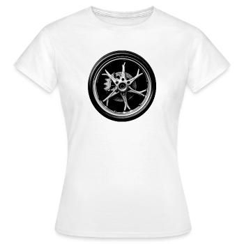 Jante moto - T-shirt Femme - blanc - Devant - AI Model Female 172 dark (172cm)