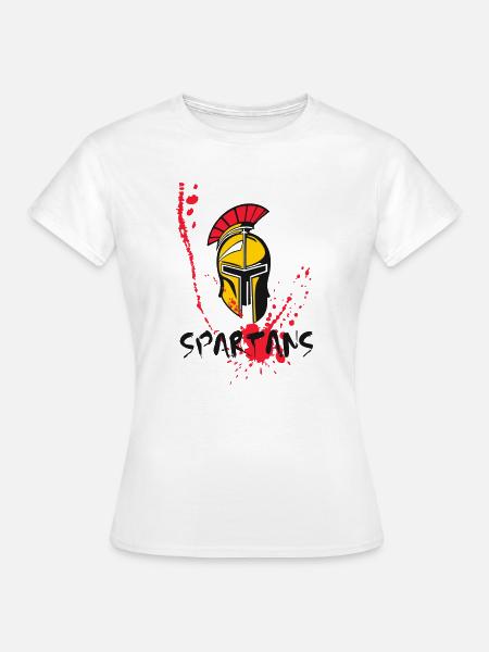 Helm Sparta und Blut 10 - Frauen T-Shirt - Weiß