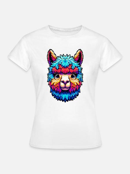Alpaka - Frauen T-Shirt - Weiß