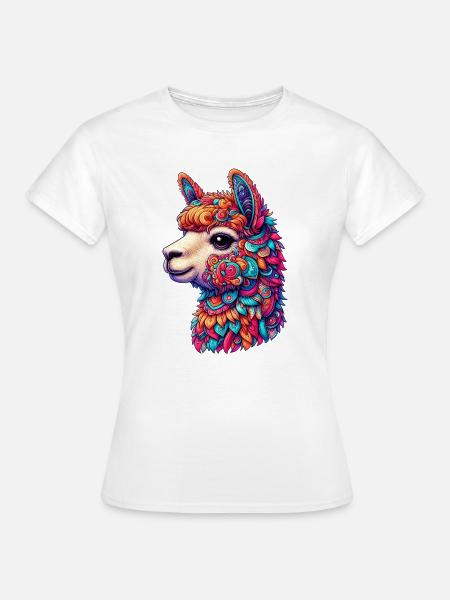 Alpaka - Frauen T-Shirt - Weiß