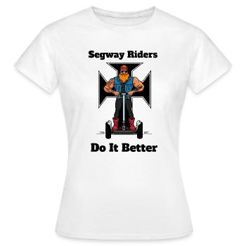 Motard Segway - T-shirt Femme - blanc - Devant - AI Model Female 172 dark (172cm)