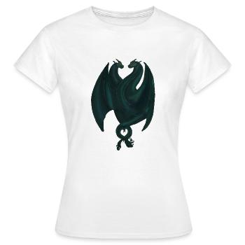 Dragon Love - Women's T-Shirt - white - Front - AI Model Female 172 dark (172cm)