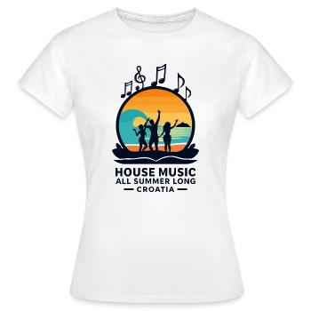 Croatie House Music - T-shirt Femme - blanc - Devant - AI Model Female 172 dark (172cm)