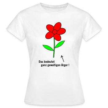 Flower Anger - Women's T-Shirt - white - Front - AI Model Female 172 dark (172cm)