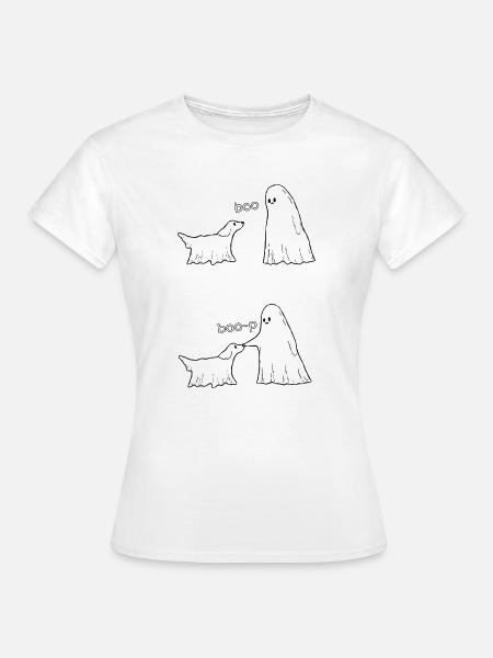 Geisterhund trifft Boo Boo-P Illustration - Frauen T-Shirt - Weiß