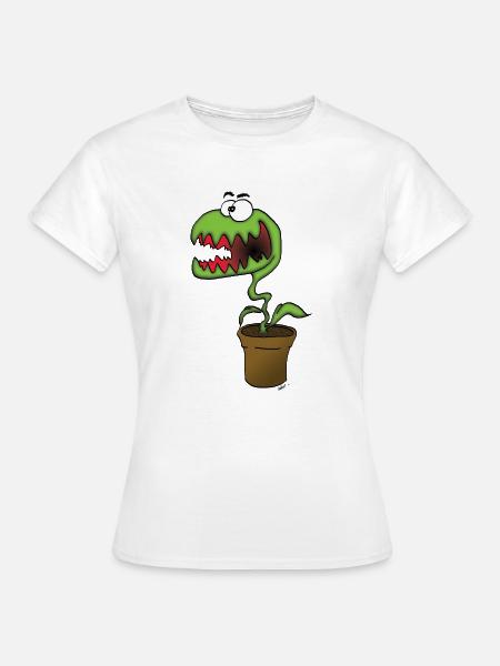 Topfpflanzen-Monster - Frauen T-Shirt - Weiß