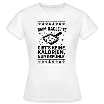 Raclette Dire calories Sentiments - T-shirt Femme - blanc - Devant - AI Model Female 172 dark (172cm)