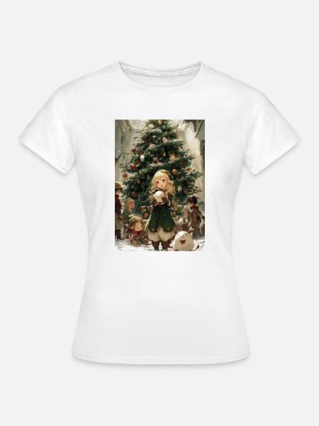 Elfin Noel: Gemütlicher Heiligabend - Frauen T-Shirt - Weiß