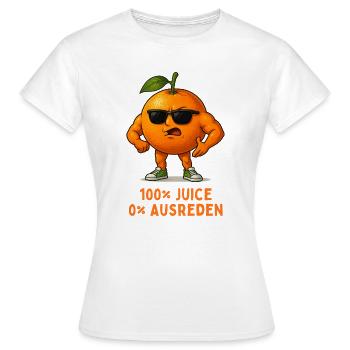 Orange ensoleillée avec style – 100 % jus - T-shirt Femme - blanc - Devant - AI Model Female 172 dark (172cm)