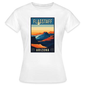 Entdecken Sie die landschaftliche Schönheit von Flagstaff in Arizona - Frauen T-Shirt - Weiß - Vorne - AI Model Female 172 dark (172cm)