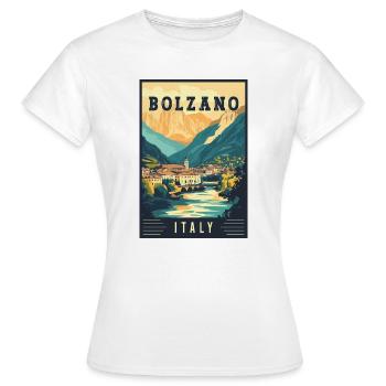 Erleben Sie die Alpenstadt Bozen in Italien - Frauen T-Shirt - Weiß - Vorne - AI Model Female 172 dark (172cm)