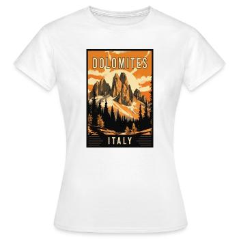 Entdecken Sie majestätische Dolomite in Italien - Frauen T-Shirt - Weiß - Vorne - AI Model Female 172 dark (172cm)